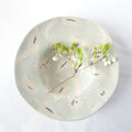 Nerikomi Spring Blue Seed Garden Round Bowl Wide Rim