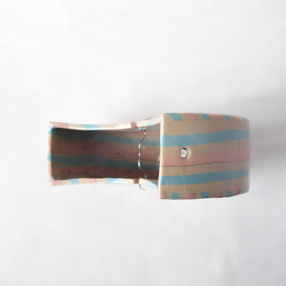 Nerikomi Pink and Blue Stripes Mosquito Coil Holder