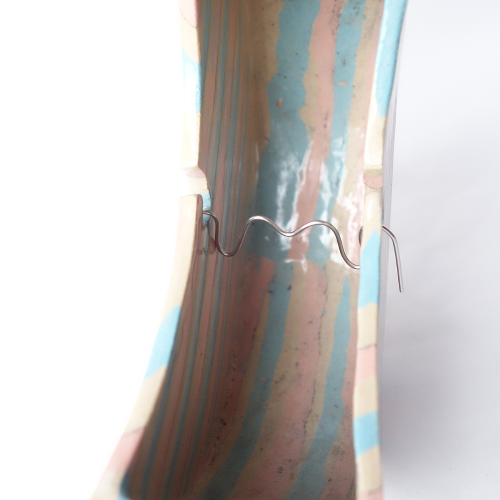 Nerikomi Pink and Blue Stripes Mosquito Coil Holder