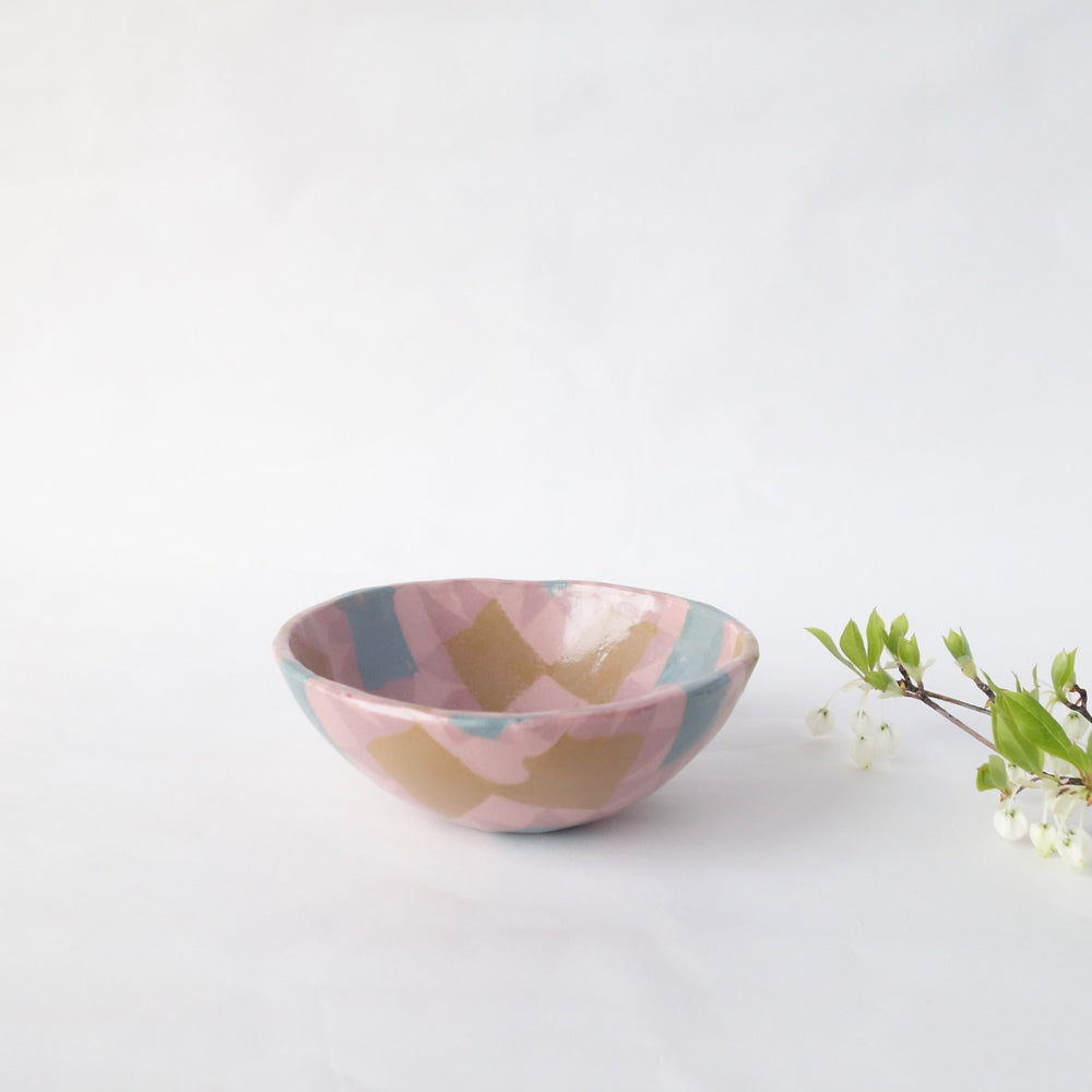 Nerikomi American Quilt Pattern Small Bowl