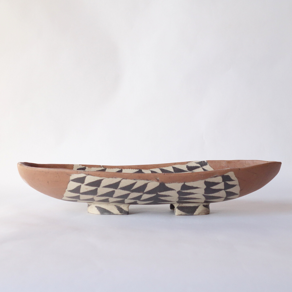 Nerikomi African Basket Pattern Boat
