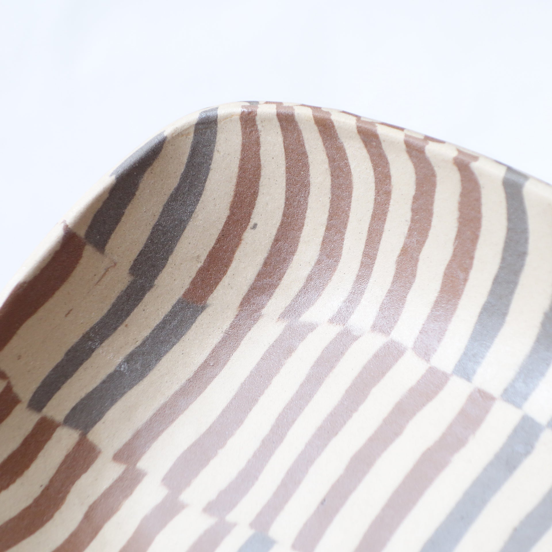 Nerikomi Jute Weave Pattern Rectangle Bowl