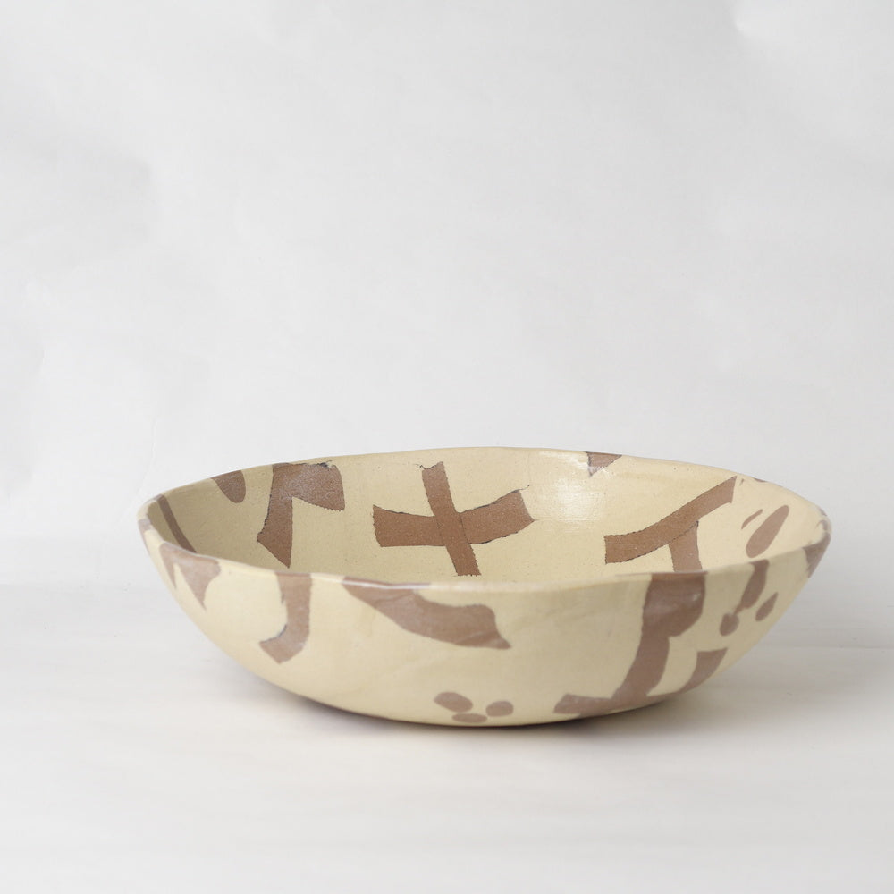 Nerikomi Kuba Cloth Pattern BR Round Bowl